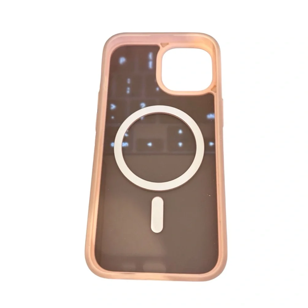 Iphone 14 Pink Magnetic Strip Iphone Case
